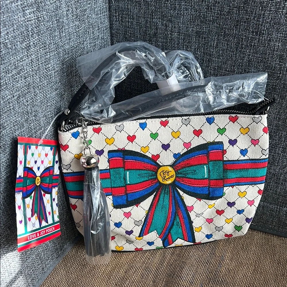 BRIGHTON LOVE & JOY canvas Hearts Crossbody Bag (NWT) ♥️ - Picture 3 of 14